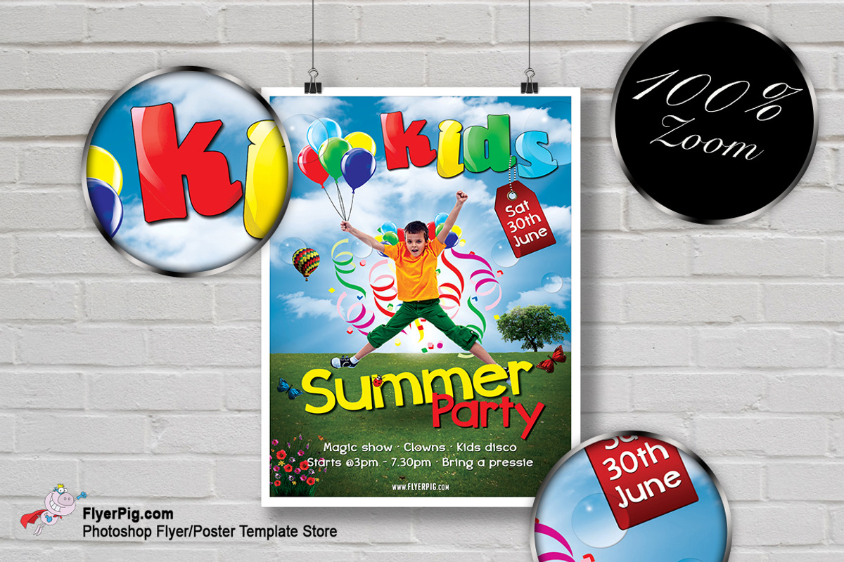 Kids Party Flyer, a Flyer Template by FlyerPig (Photo 3 of 3)