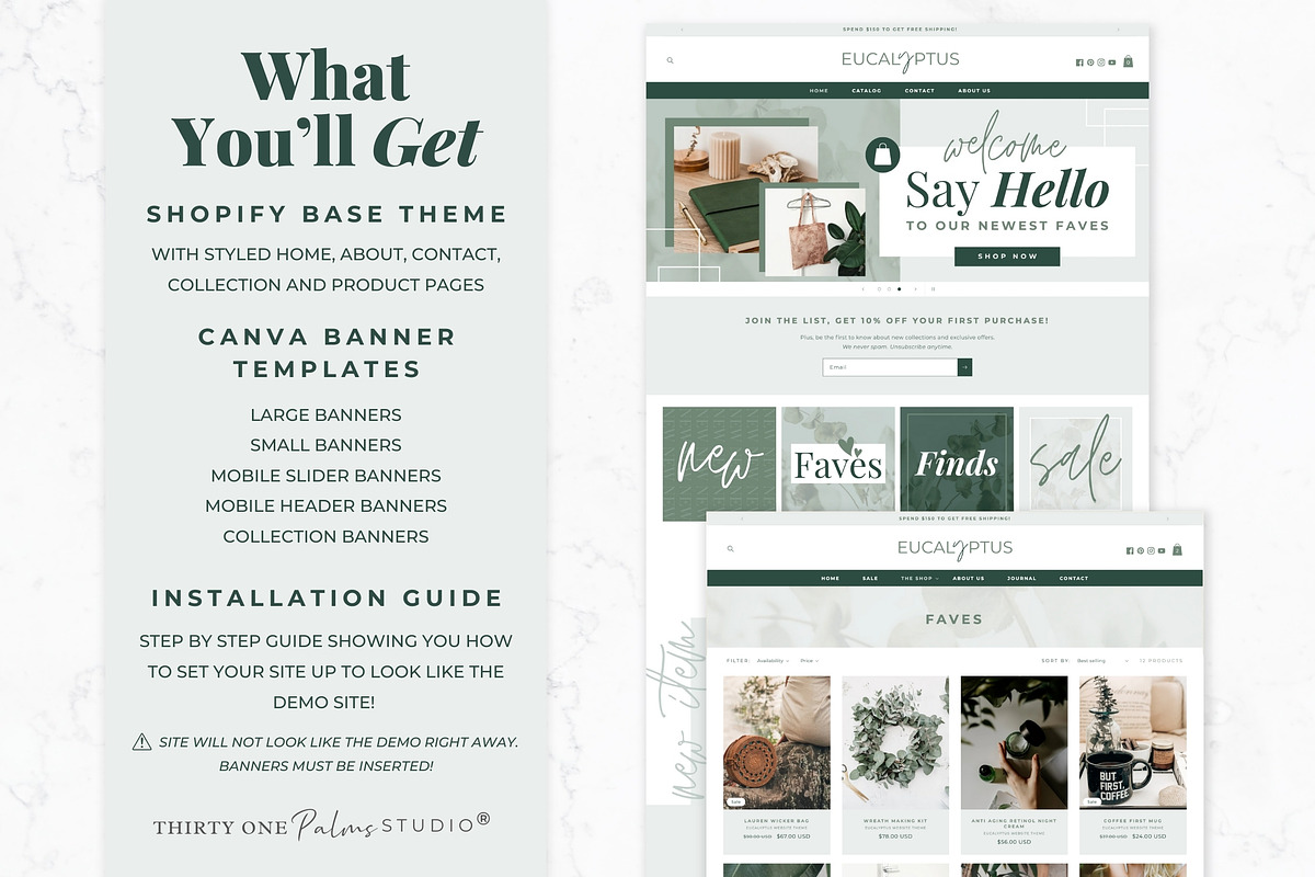 Shopify Theme | Eucalyptus, a Shopify Template by Thirty One Palms Studio (Photo 7 of 8)