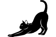 Cute Cat Silhouette Vector Mega, an Animal Illustration by Designer_Momina (Thumbnail 9 of 31)