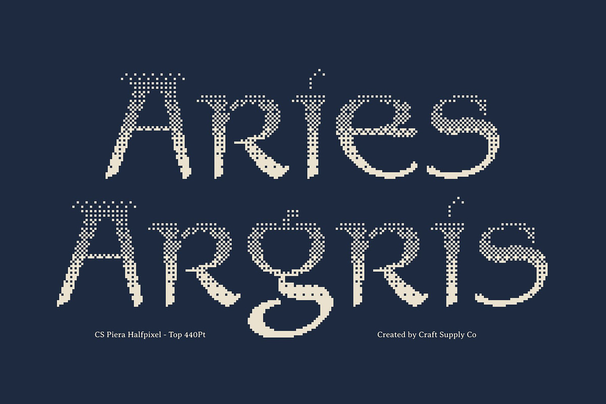 CS Piera Halfpixel, a Sans Serif Font by Craft Supply Co. (Photo 2 of 8)