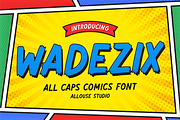Wadezix A All Caps Comics Font, a Font by Allouse Studio (Thumbnail 1 of 10)