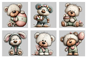 Whimsical Easter Teddy Bear Clipart, an Illustration by Black Bird Studio (Thumbnail 5 of 5)