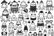 Cute Frog Clipart Bundle SVG, an Animal Illustration by PassionPNGcreation (Thumbnail 1 of 4)