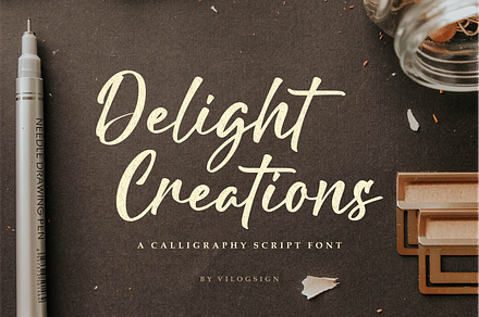Delight Creations a Script Font