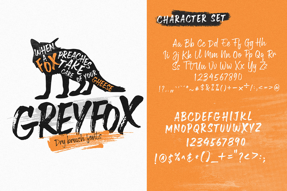 Greyfox Duo dry Brush font preview 3