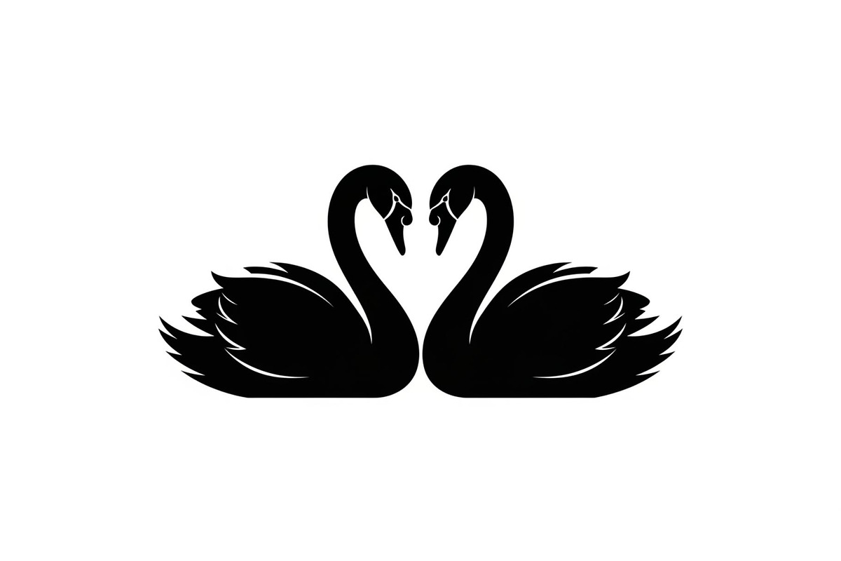 Swan Love Silhouette SVG Bundle, an Illustration by Designs_River (Photo 16 of 31)