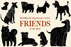 Friends: 23 Different Dog Breeds