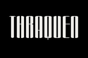 Thraquen – Condensed Display, a Blackletter Font by Nian Keun Studio
