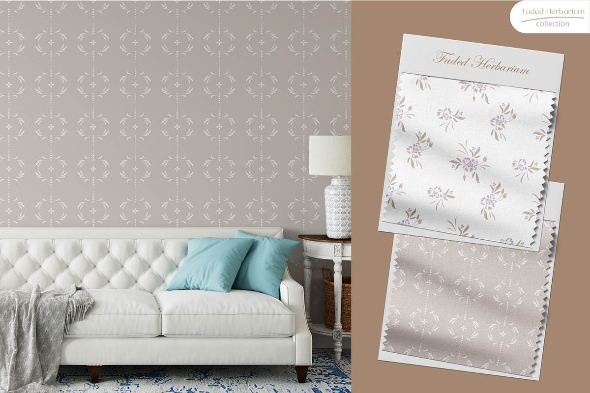 Faded Herbarium – Seamless Patterns, a Pattern Graphic by InaCorart (Photo 8 of 10)
