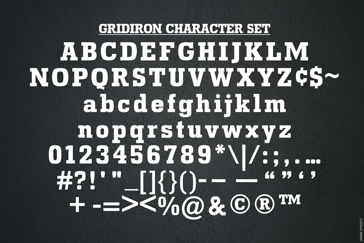 Gridiron | Athletic Display Type, a Slab Serif Font by StudioWorks (Photo 9 of 10)