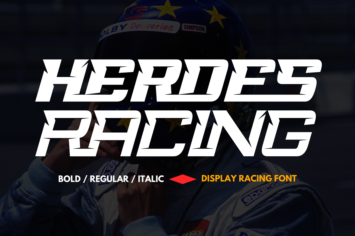Heroes Racing Font, a Sans Serif Font by 177Studio (Photo 1 of 8)