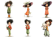 Spring Quirky Girl Clipart Bundle, an Illustration by DreamPrint404 (Thumbnail 4 of 7)