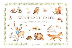 Woodland Watercolor Illustrations