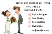 Valentine Weeding Couple Clipart, an Illustration by OK Design (Thumbnail 5 of 6)
