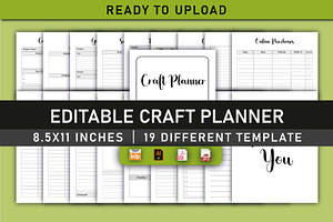 Editable Craft Planner For KDP