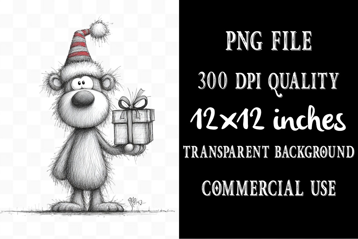 Christmas Teddy Bear Clipart, an Illustration by Designking (Photo 4 of 5)