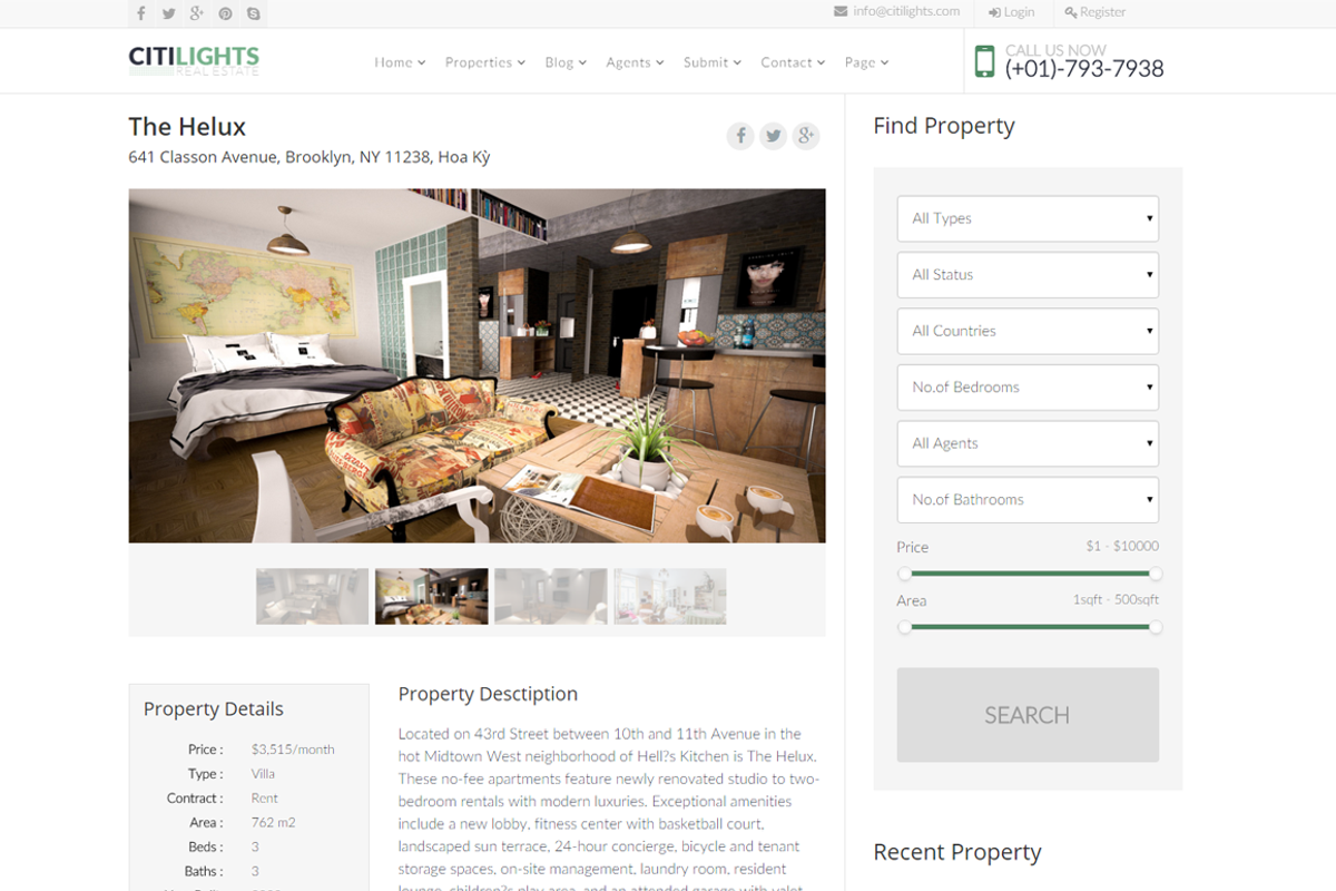 Citilights - Real Estate Template, a Websites & App Template by JoomlaUX (Photo 3 of 6)