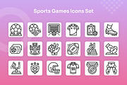 Sports Games Icons Set - Line, an Outline Icon by Kmg Design (Thumbnail 2 of 3)