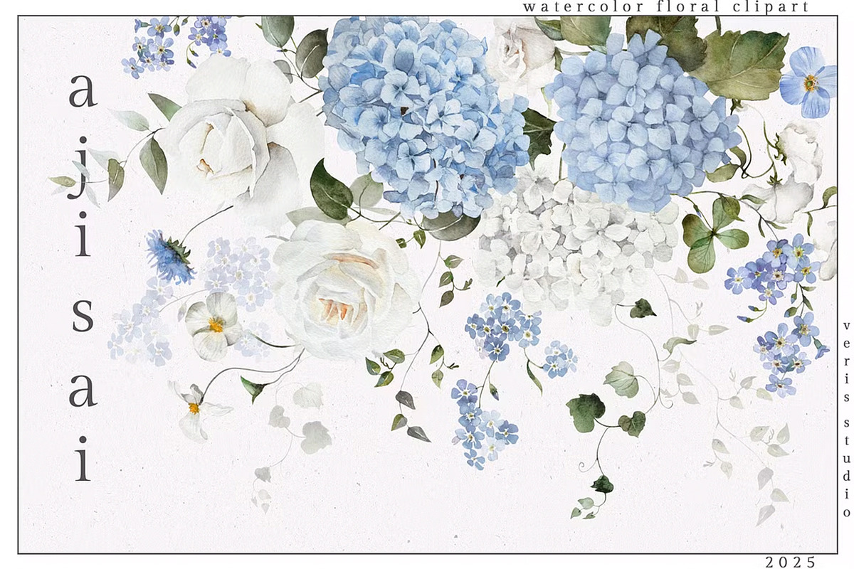 BUNDLE Watercolor Floral Graphic, a Decorative Illustration by Veris Studio (Photo 2 of 43)