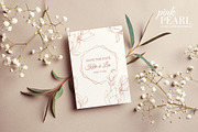 Pink Pearl wedding illustrations, an Invitation Template by L- design studio (Thumbnail 2 of 9)