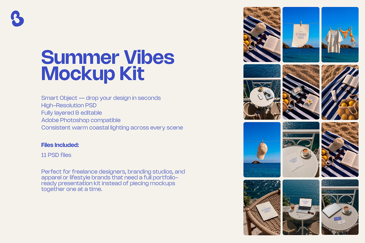 Summer Mockup Kit – 11 PSD Mockups, an Advertising Mockup by Bruto Mockups (Photo 2 of 13)