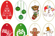 12 Digital Christmas Tags, a Card Template by Art Cascadea (Thumbnail 1 of 2)