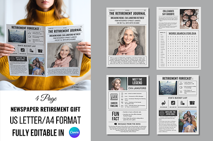 Newspaper Retirement Template