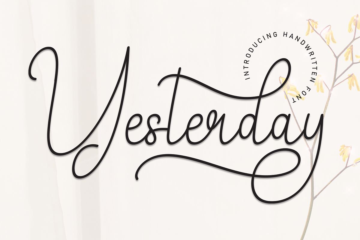 Yesterday | Script Font, a Handwritten Font by Scratchones (Photo 1 of 9)