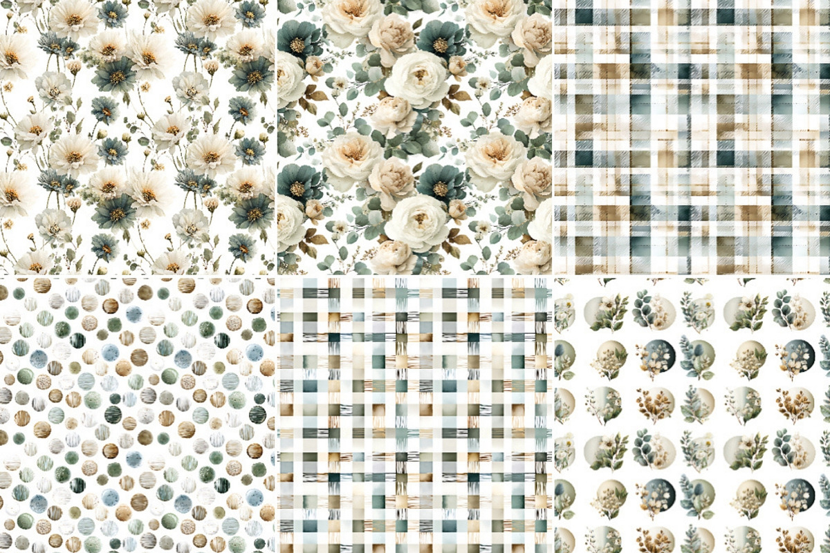 Green Boho Flower Clipart Bundle, a Decorative Illustration by Nicole Branger Art (Photo 11 of 20)