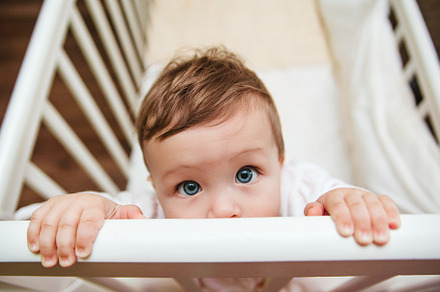 Baby girl in the crib, a Person Photo by Kolomiyets Viktoriya