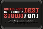 Gothic Mightier - Metal Font, a Blackletter Font by QR Design Studio (Thumbnail 5 of 6)