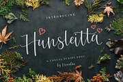 Hunsleitta - Script Font, a Script Font by Maculinc Type (Thumbnail 1 of 18)