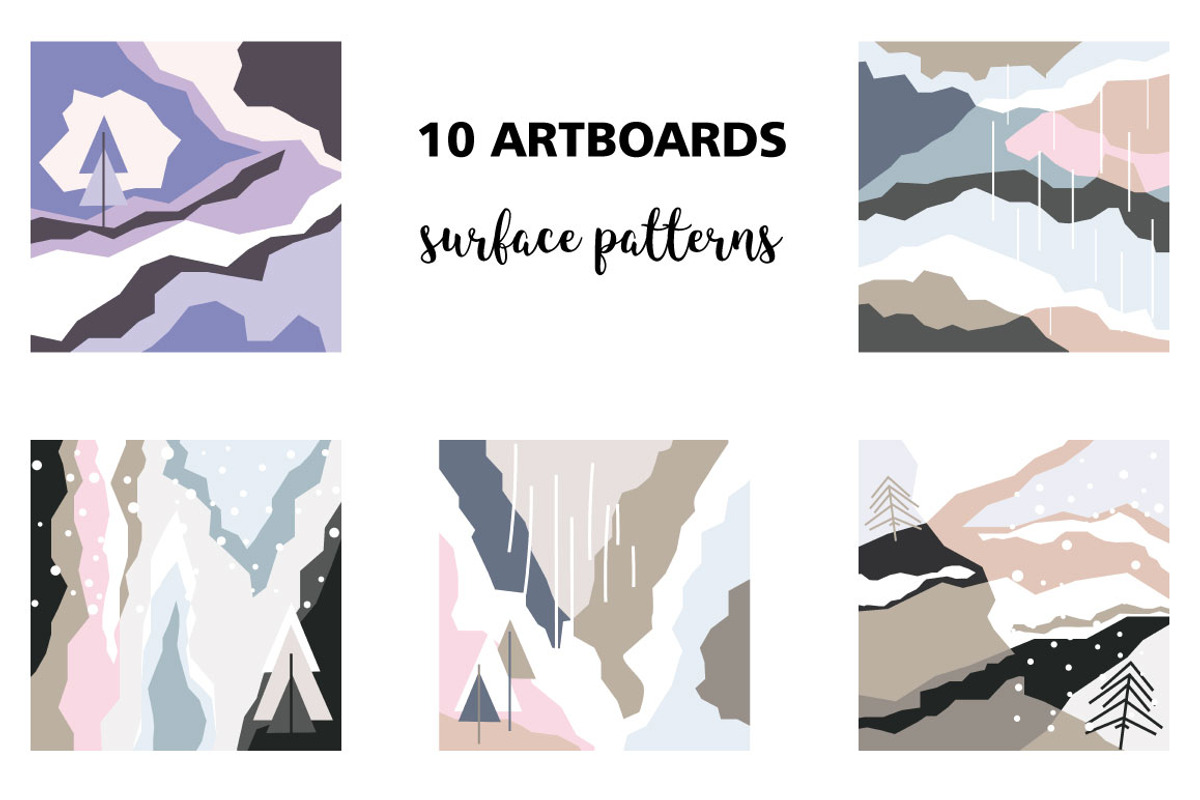 Winter mood patterns, an Illustration by ItsDianaDesign (Photo 6 of 6)