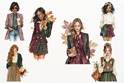 Fall Clipart Watercolor Sublimation, a Seasonal Illustration by Maysa Art (Thumbnail 2 of 5)