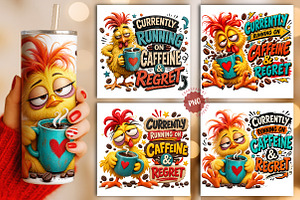 Funny Chicken Tumbler Wrap PNG, a Work Illustration by SinaCreation