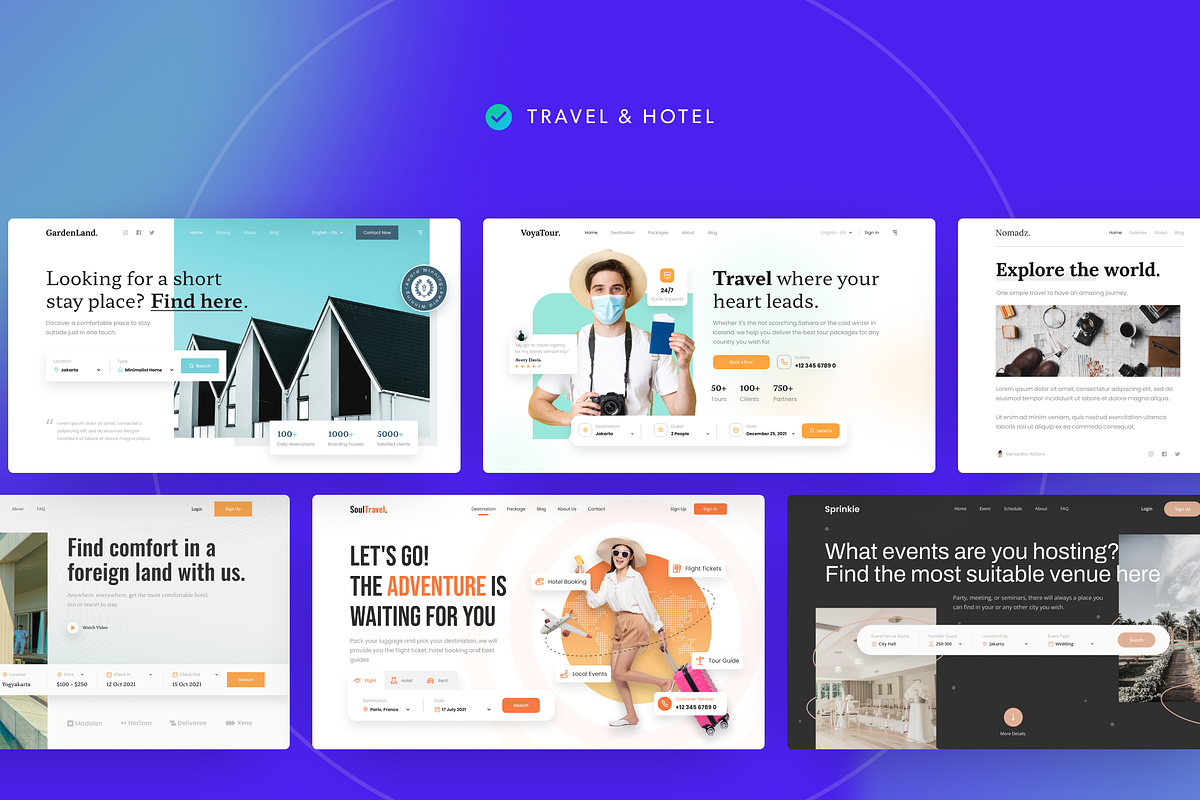 Multipurpose Website Hero UI Kit, an UI Kit Template by peterdraw