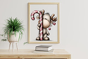 Quirky Christmas Moose Clipart, an Illustration by Libby Wishes (Thumbnail 5 of 7)