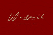 Windpath Script, a Script Font by khurasan (Thumbnail 1 of 7)