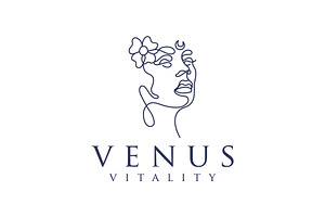 face line art luxury logo design, a Branding & Logo Template by Vinsvectory