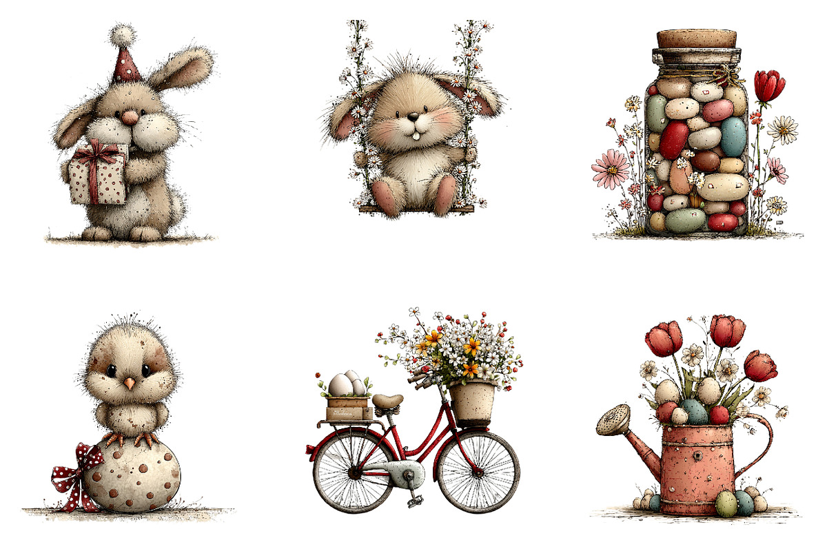 Whimsical Spring Easter Bundle, an Illustration by CreationArt (Photo 3 of 5)