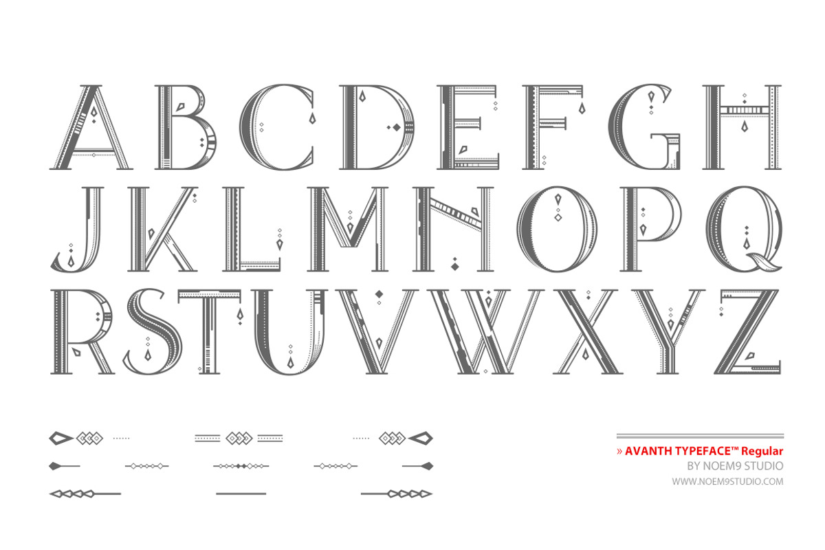 Avanth Font Family preview 3