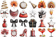 Luxury New Year's Eve Clipart, an Illustration by Craft Nest (Thumbnail 3 of 6)