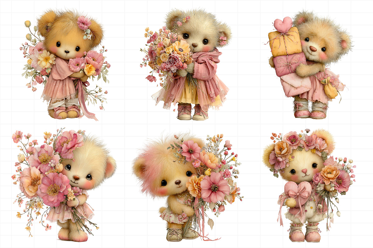 Mother’s Day Teddy Bear Clipart, an Illustration by Daily.Designs (Photo 5 of 8)