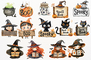 Spooky Halloween Watercolor Clipart, a Seasonal Illustration by Maysa Art (Thumbnail 3 of 4)