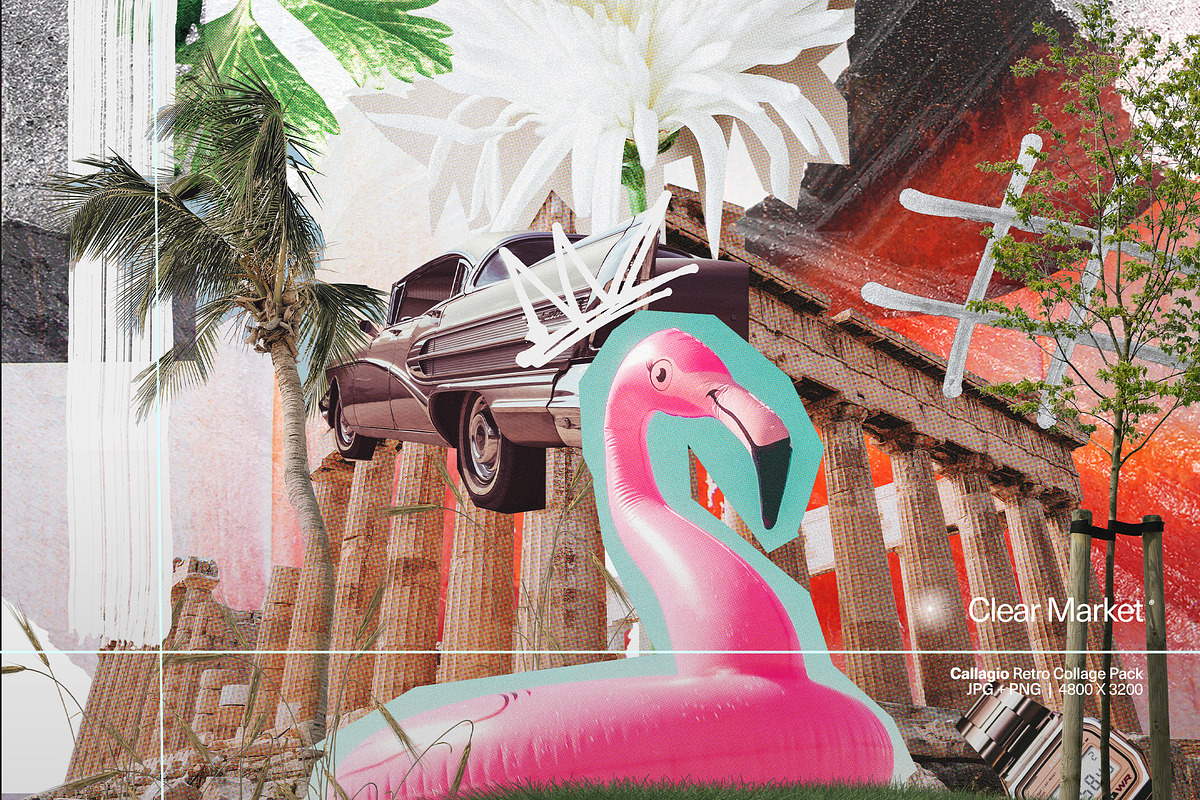 Collagio - Retro Collage Pack, a Texture Graphic by Overland® (Photo 11 of 16)