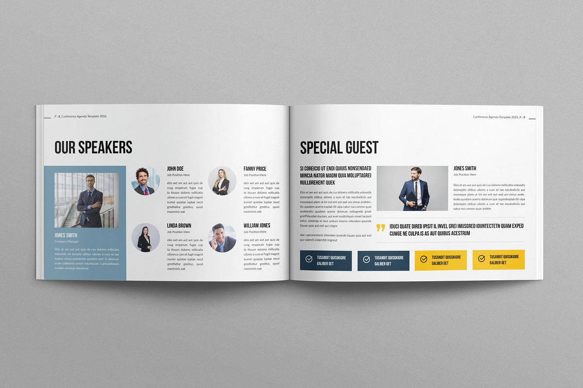 Conference Agenda Template Landscape, a Brochure Template by E-Type (Photo 4 of 8)