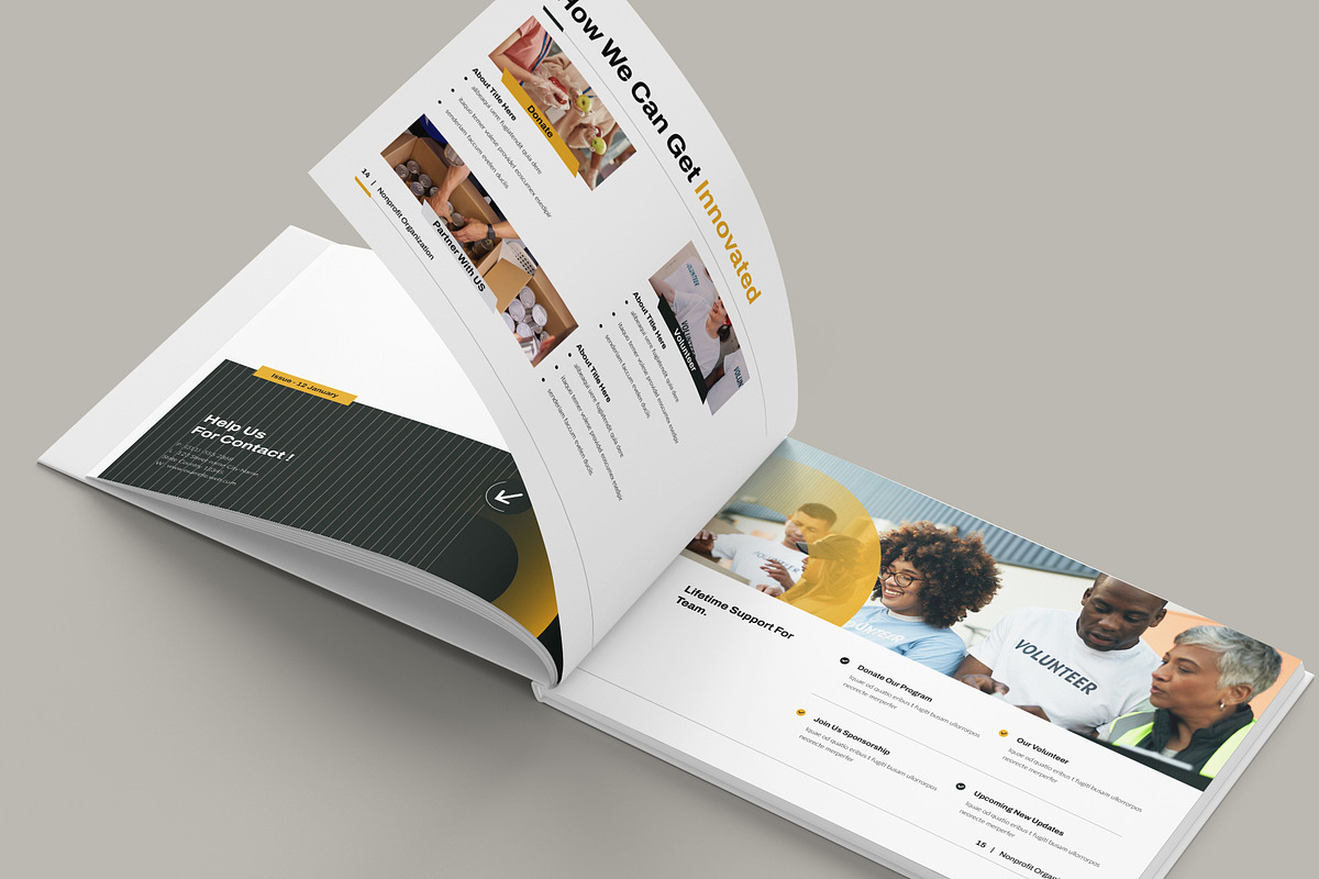 Nonprofit Org. Brochure Landscape, a Brochure Template by NorthPeak (Photo 7 of 10)