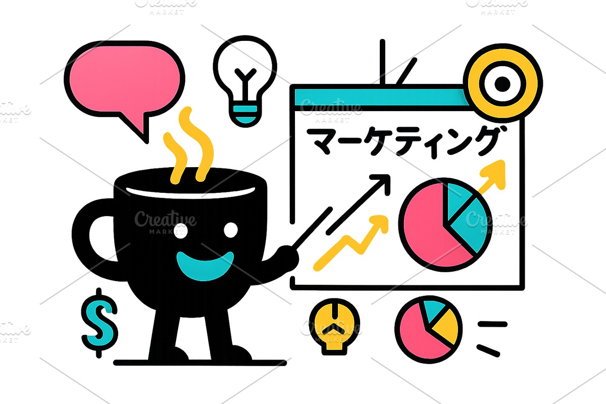 Vector illustration of a coffee cup, a Person Illustration by ZinetroN