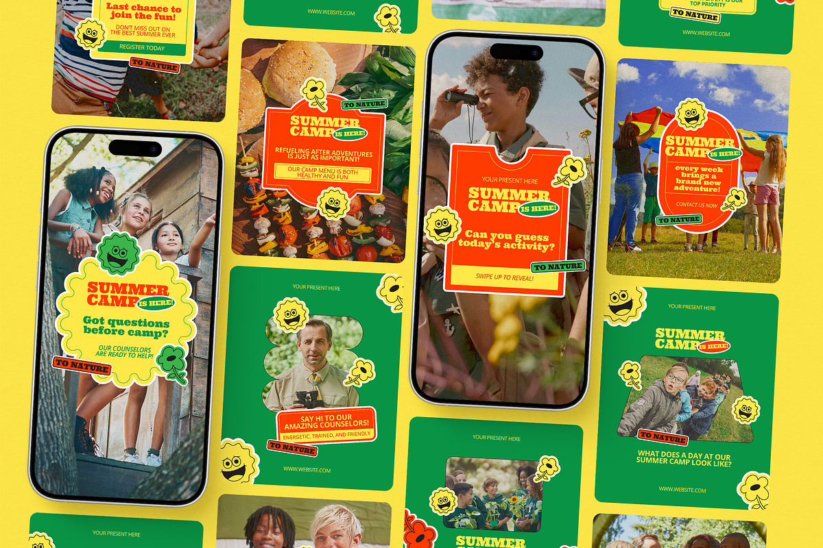 Summer Camp Instagram Templates, a Social Media Template by Supanium Studio (Photo 5 of 5)