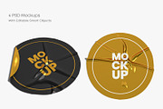 Round Crumpled Stickers Mockup Set, a Print Template by Graphic Bird (Thumbnail 5 of 6)